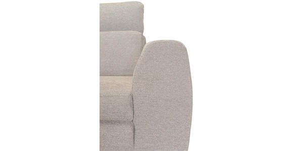 ECKSOFA Beige Chenille - Beige/Schwarz, KONVENTIONELL, Textil/Metall (185/240cm) - Carryhome