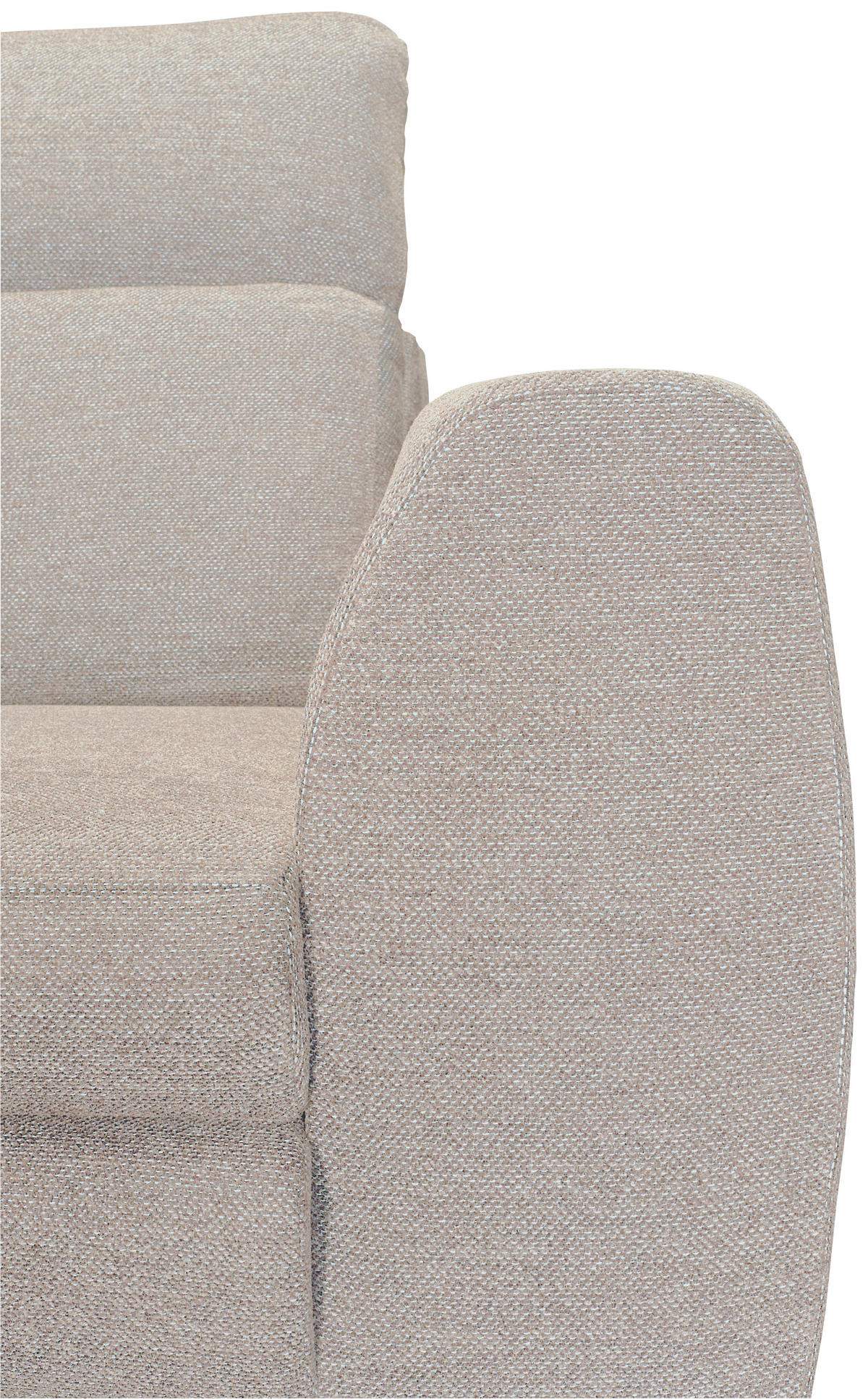 ECKSOFA Beige Chenille  - Beige/Schwarz, KONVENTIONELL, Textil/Metall (185/266cm) - Carryhome