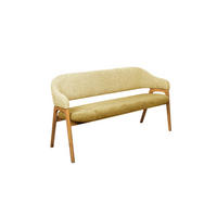 SITZBANK 168/84/56 cm Batist, Bouclé Gelb Holz  - Eichefarben/Gelb, KONVENTIONELL, Holz/Textil (168/84/56cm) - Linea Natura