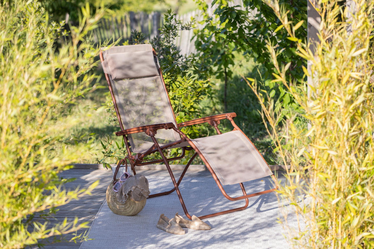 GARTEN-RELAXSESSEL Stahl  - Rot, Basics, Kunststoff/Textil (67/114/88cm) - Lafuma Mobilier