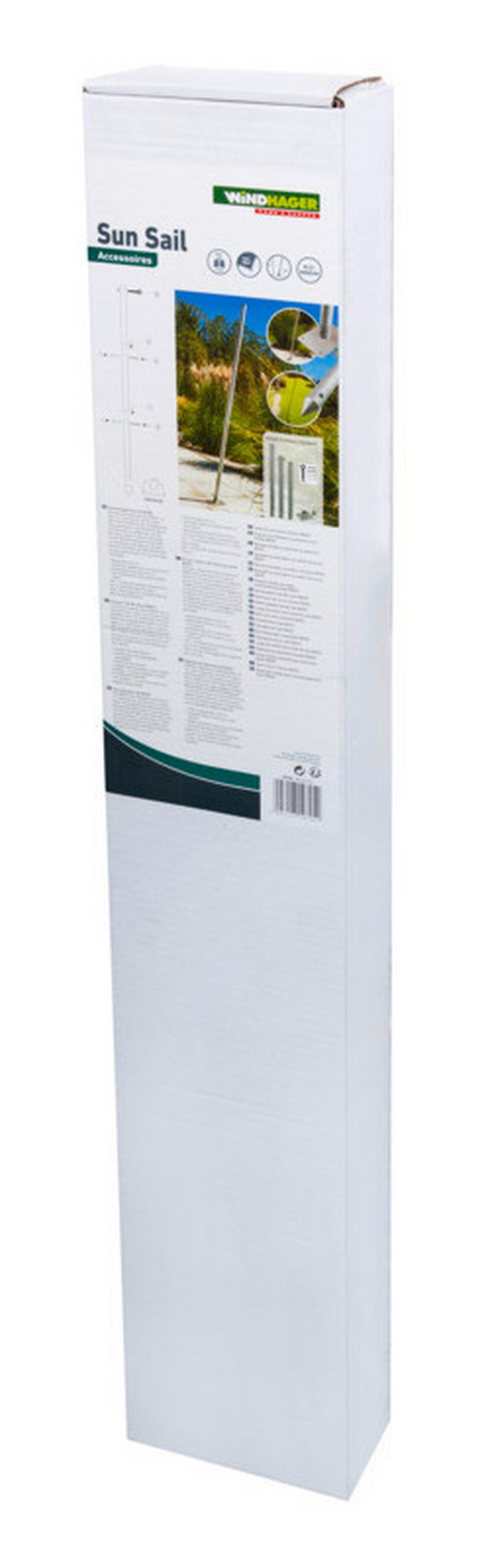 STĚŽEŇ PRO SLUNEČNÍ PLACHTU  - barvy hliníku, Basics, kov (4,8/240cm)