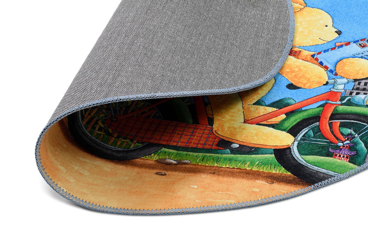 KINDERTEPPICH 100 cm Felix der Hase  - Blau, Design, Textil (100cm)