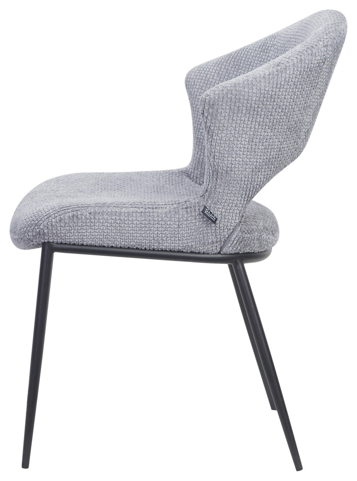 STUHL   Webstoff  Grau  - Schwarz/Grau, Design, Textil/Metall (56,5/83,5/63,5cm) - Stylife