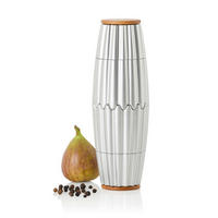 SALZ- ODER PFEFFERMÜHLE MagTwo  - Silberfarben, Naturmaterialien/Keramik (7/20cm) - AdHoc