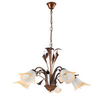 KRONLEUCHTER 70/100 cm   - Bronzefarben, Natur, Glas/Metall (70/100cm)