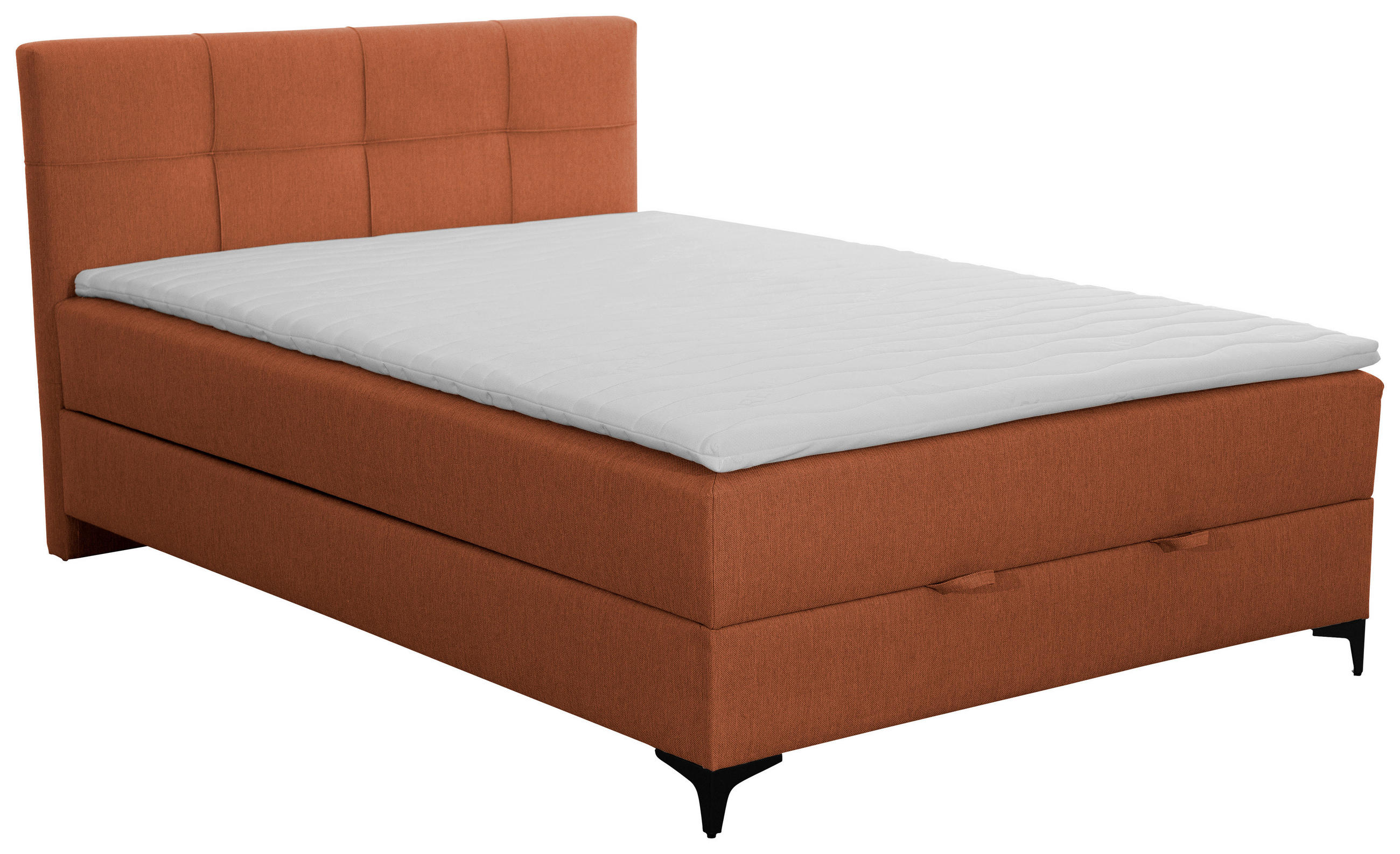 Polsterbett Mit Bettkasten 140x200 Freddie Rostfarben