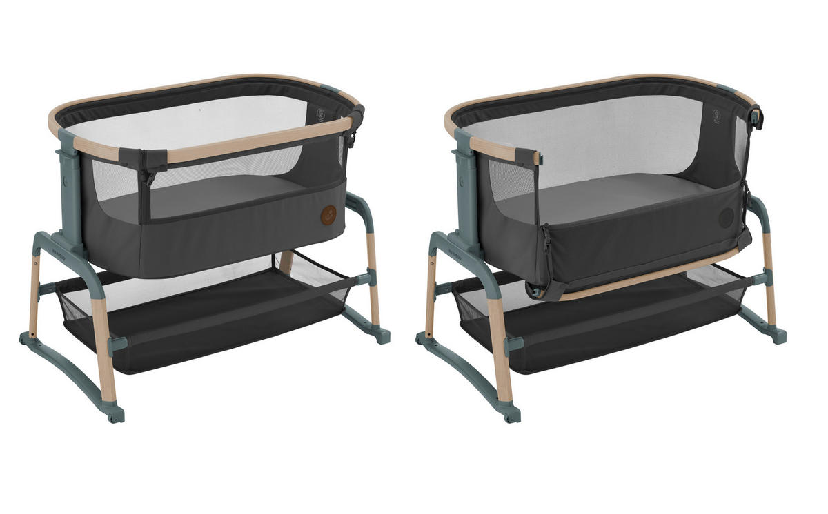 BEISTELLBETT Iora Air  - Dunkelgrau, Basics, Metall (52,3/74,7/97cm) - Maxi-Cosi
