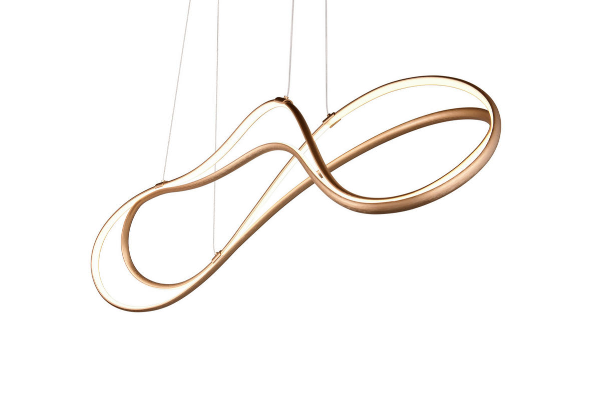 LED-HÄNGELEUCHTE Nala 113/24/150 cm   - Goldfarben, Design, Metall (113/24/150cm) - Trio Leuchten