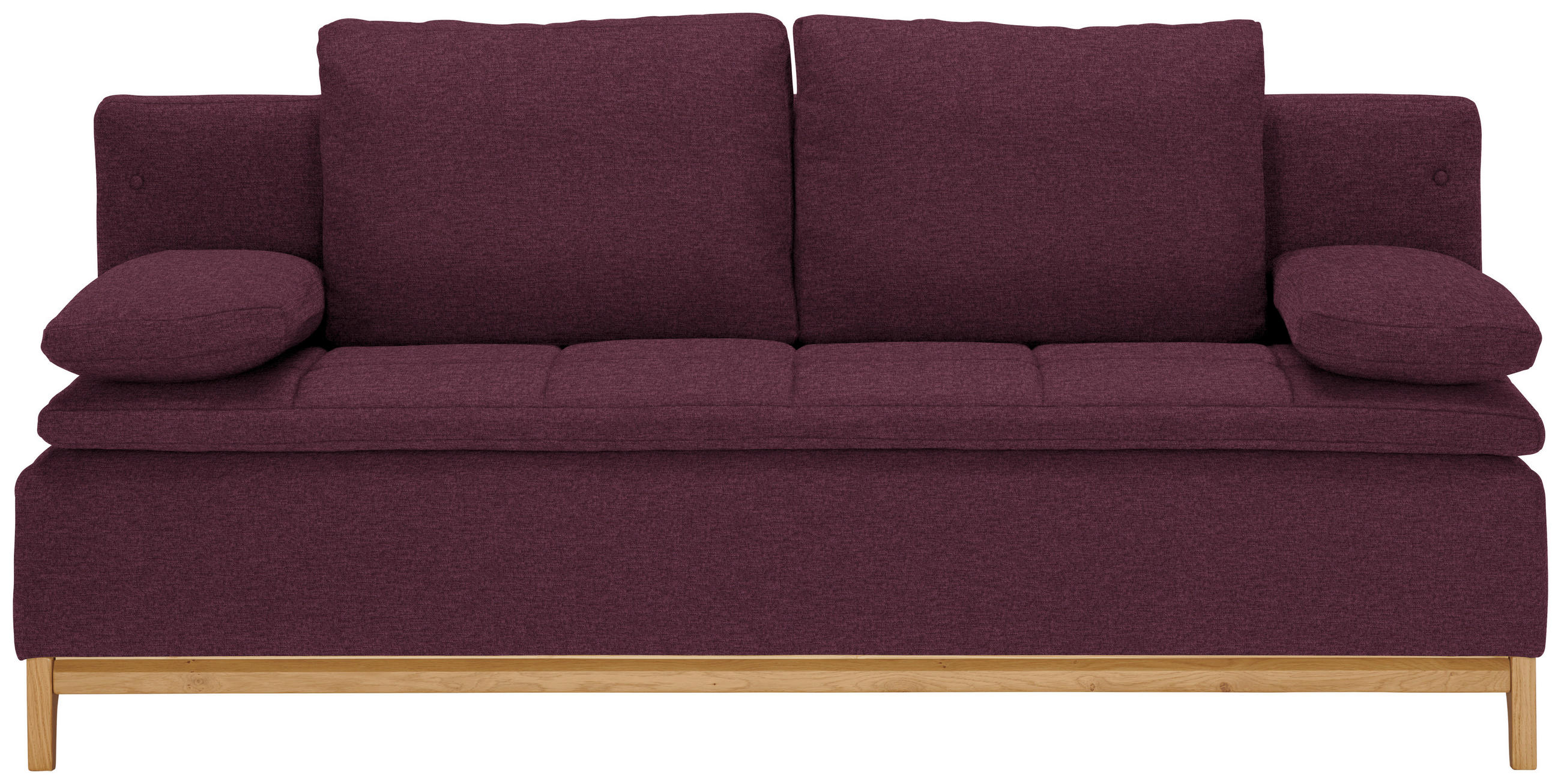 SCHLAFSOFA in Textil Dunkelrot  - Dunkelrot, Modern, Holz/Textil (200/96/88cm) - Joka