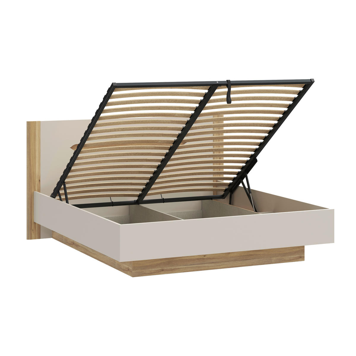 KREVET   180/200 cm   boje pijeska  - boje hrasta/boje pijeska, Moderno, drvni materijal (180/200cm) - Hom`in