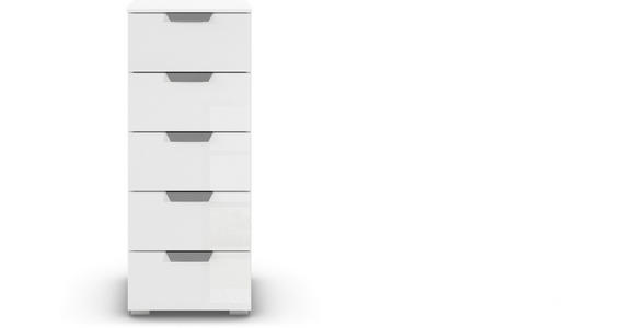 KOMMODE  in 40/100/42 cm  - Chromfarben/Weiß, Design, Glas/Holzwerkstoff (40/100/42cm) - Carryhome