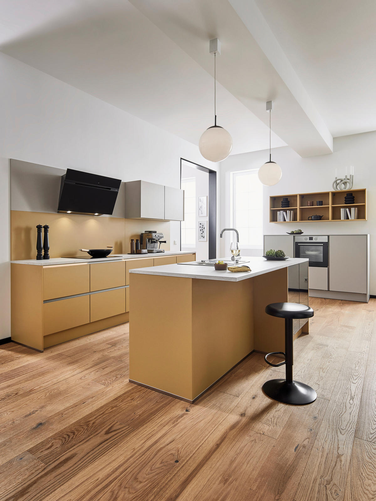 EINBAUKÜCHE   - Karamell, Design, Holzwerkstoff - Xora