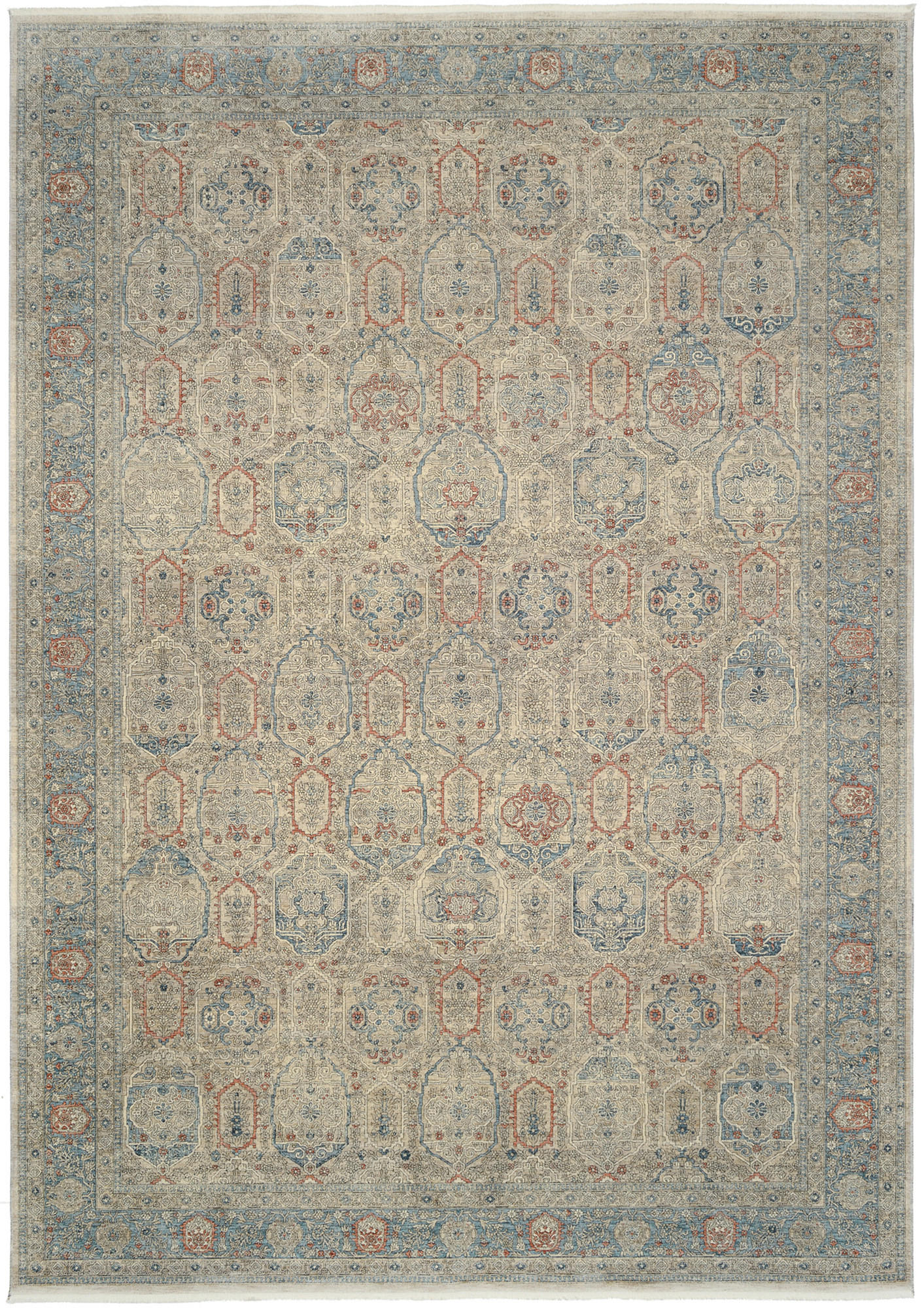 Cazaris Orientteppich Grau, Blau 120x180 cm