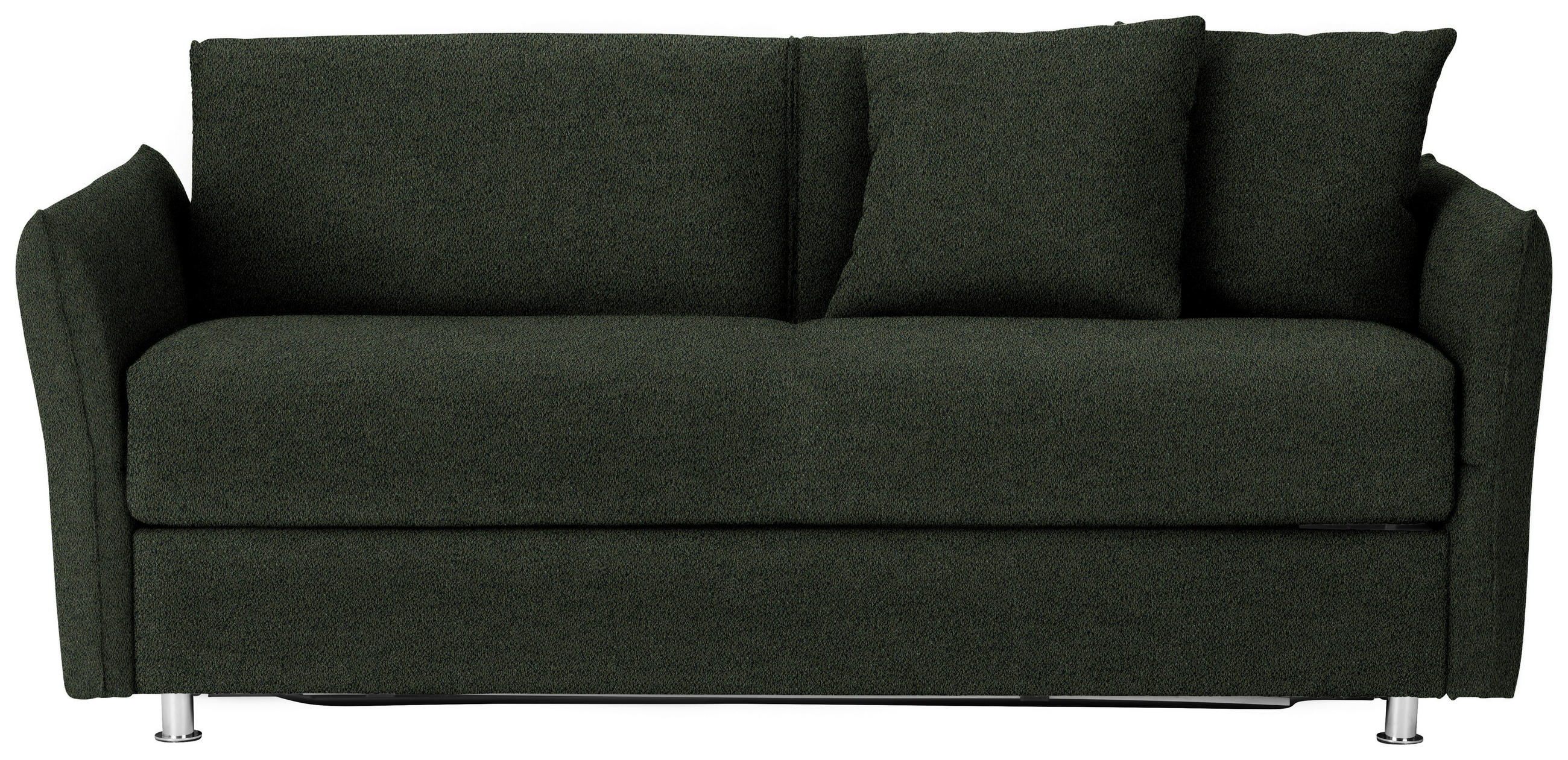 SCHLAFSOFA Flachgewebe Dunkelgrün Stoffauswahl  - Chromfarben/Dunkelgrün, Modern, Textil/Metall (194/85/100cm) - Bali