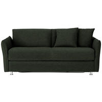 SCHLAFSOFA Flachgewebe Dunkelgrün  - Chromfarben/Dunkelgrün, MODERN, Textil/Metall (194/85/100cm) - Bali