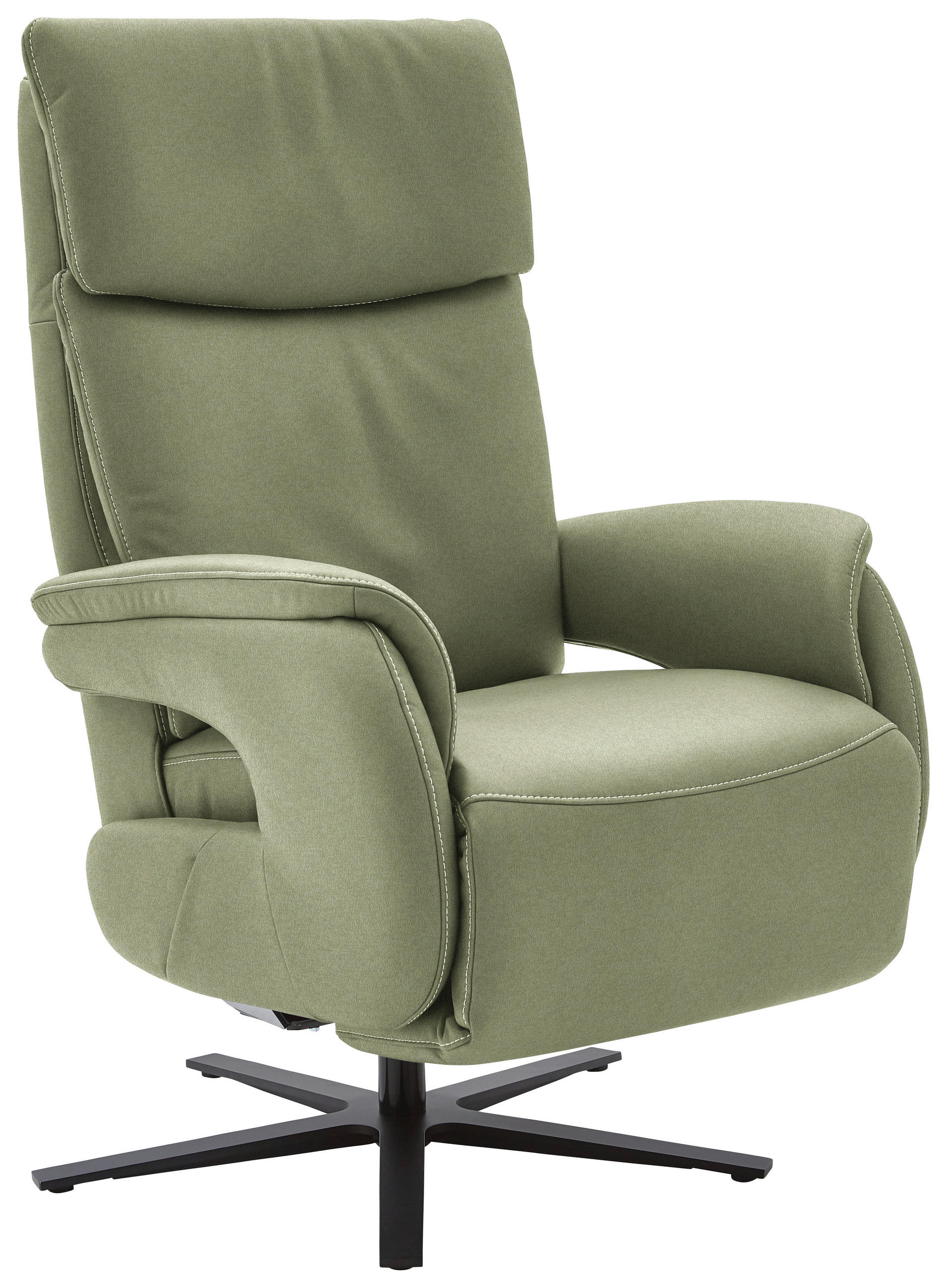 RELAXSESSEL in Textil Hellgrün - Schwarz/Hellgrün, Design, Textil/Metall (70/117/85cm) - Dieter Knoll