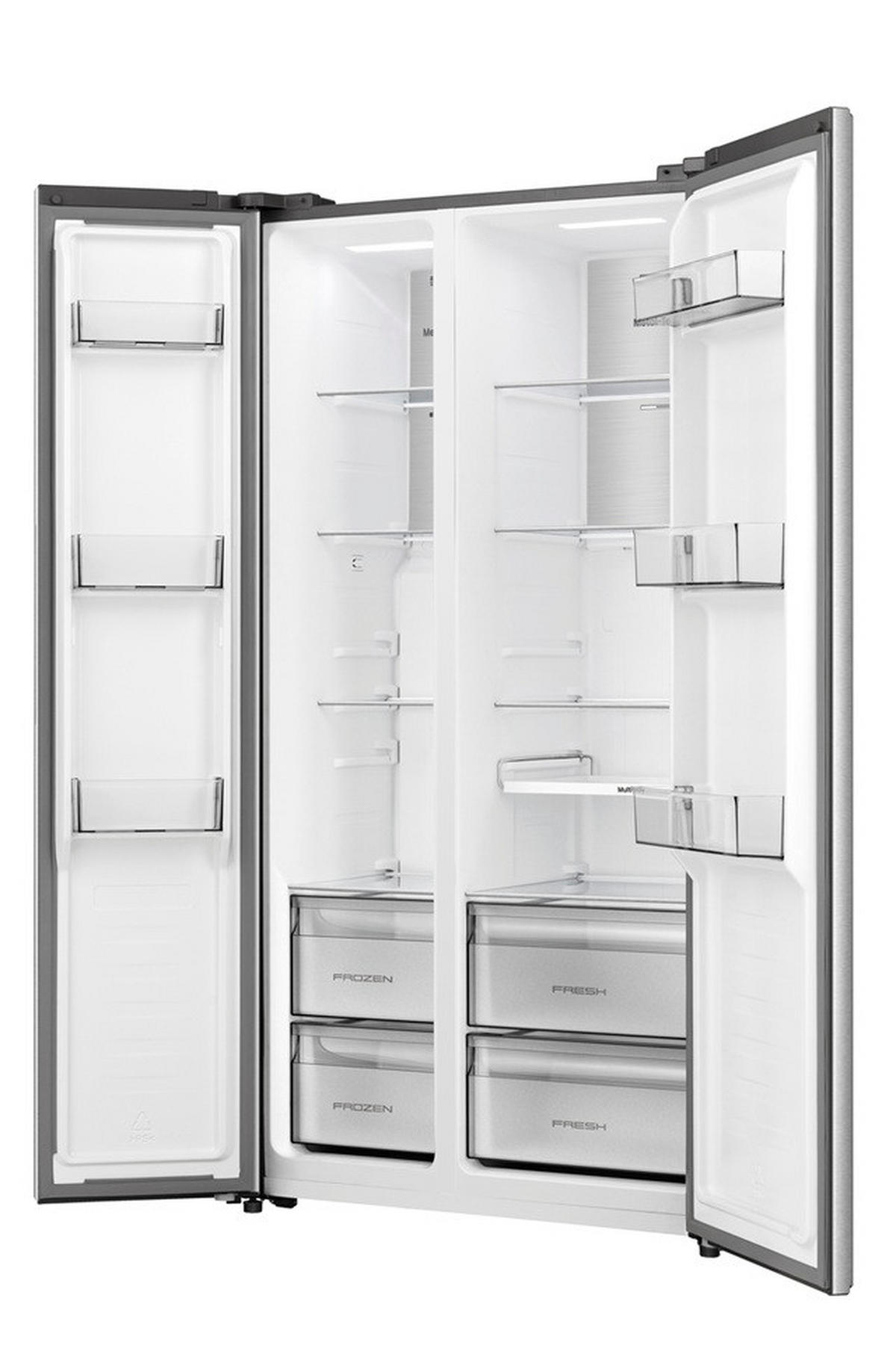 SIDE-BY-SIDE 91,1/178,6/60 cm RS3P538NAIE  - Grau, Basics (91,1/178,6/60cm) - Hisense