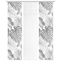 FLÄCHENVORHANG  3 Stück  blickdicht  180/260 cm   - Weiß/Grau, Natur, Textil (180/260cm)