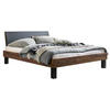 BETT 200/200 cm  in Nussbaumfarben, Anthrazit  - Anthrazit/Nussbaumfarben, Natur, Holz/Metall (200/200cm) - Hasena