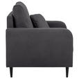 SESSEL in Lederlook Grau - Schwarz/Grau, KONVENTIONELL, Holz/Textil (87/96/86cm) - Carryhome