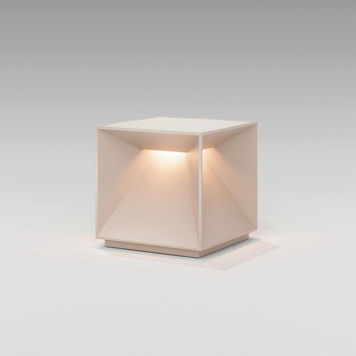 AKKU-TISCHLEUCHTE Nutalis 10/10/10 cm   - Beige, Design, Metall (10/10/10cm)