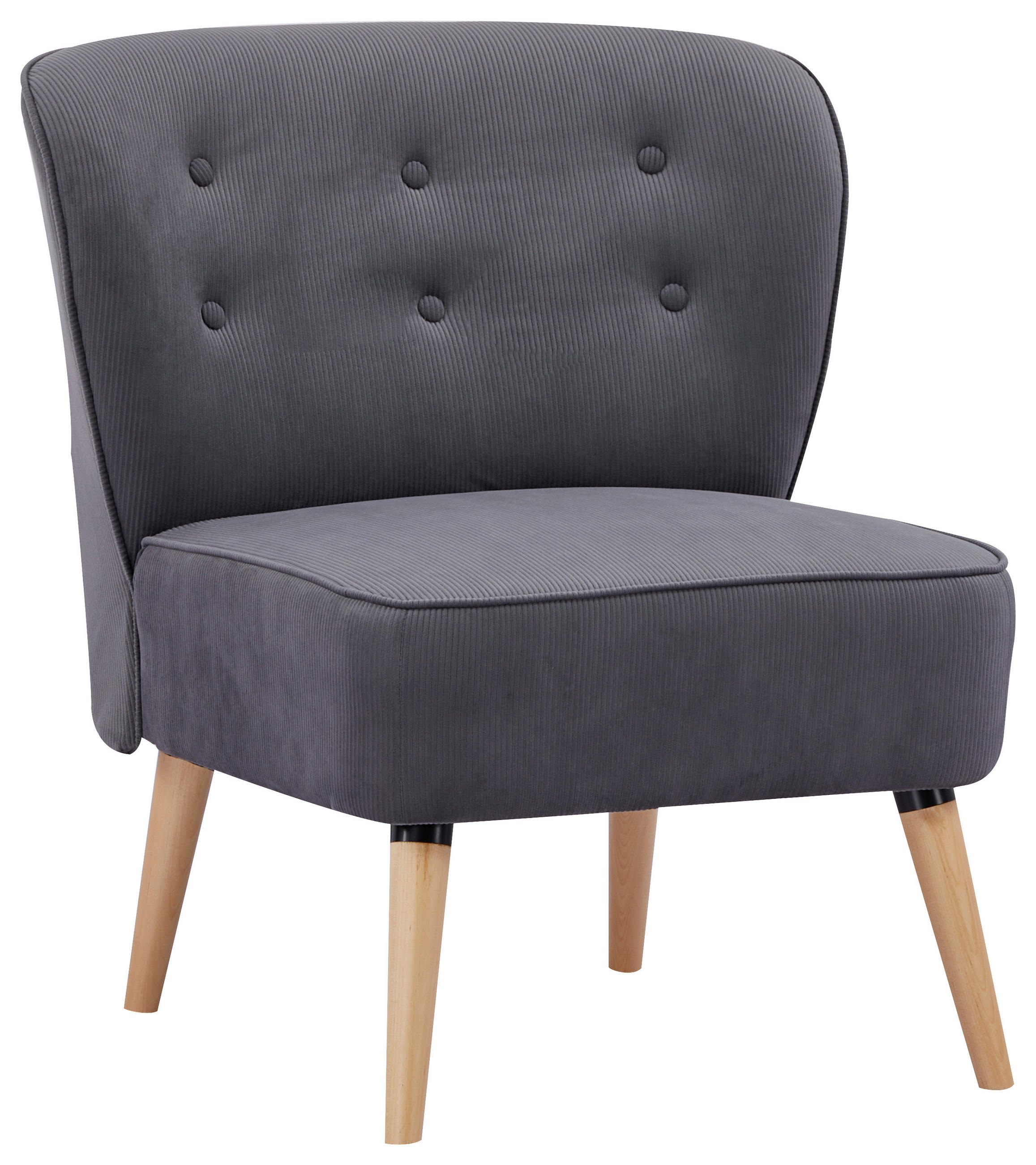 FOTOLIU in textil gri  - culoare natur/gri, Design, lemn/textil (75/82/80cm) - Livetastic