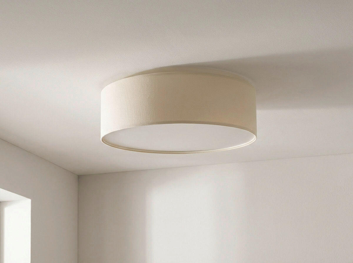 DECKENLEUCHTE Lumi Light 50/20 cm   - Creme, Design, Kunststoff/Textil (50/20cm)