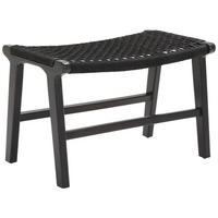 HOCKER in Naturmaterialien, Holz Schwarz  - Schwarz, Basics, Naturmaterialien/Holz (65/40/42cm) - MID.YOU