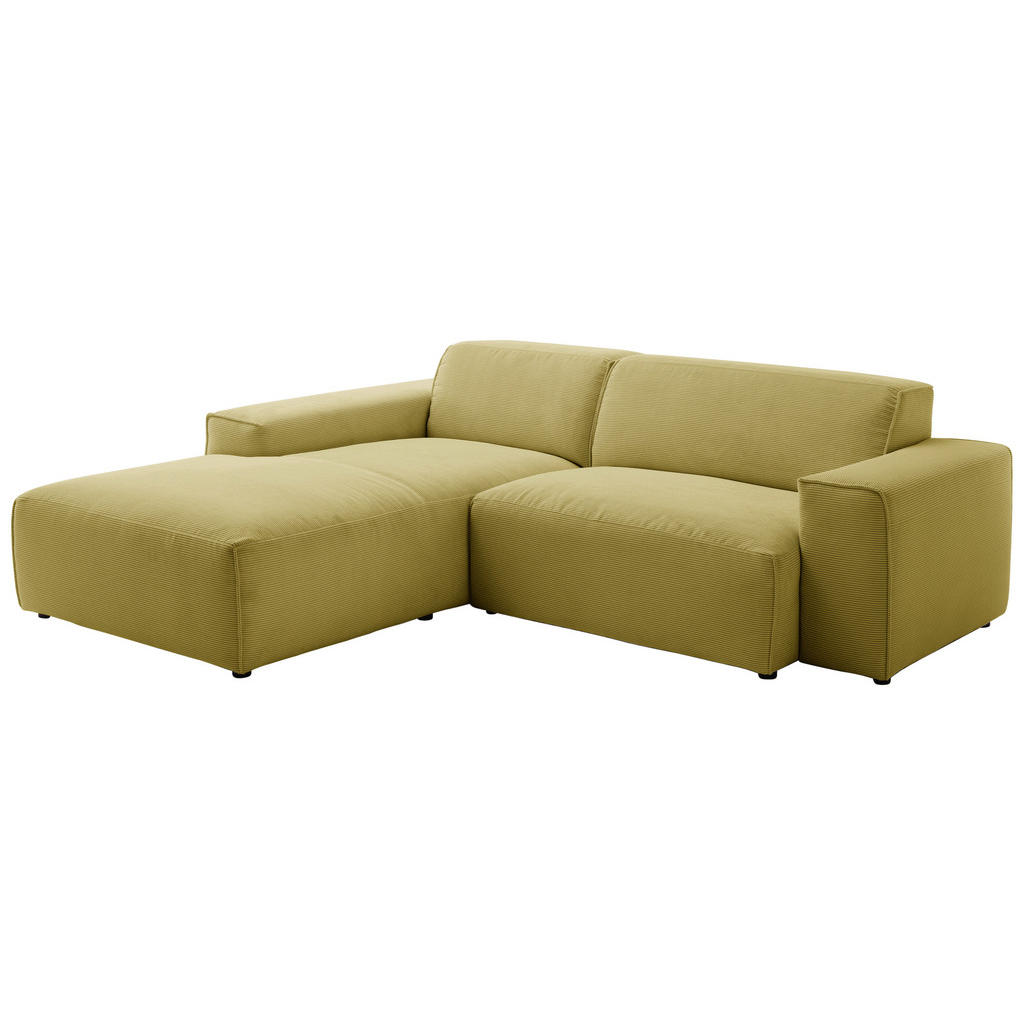 Thumbnail - Pure Home Lifestyle Ecksofa, Gelb, Grün, Textil, 3-Sitzer, Ottomane links, L-Form, 230x189 cm, Goldenes M, Oeko-Tex® Sta...