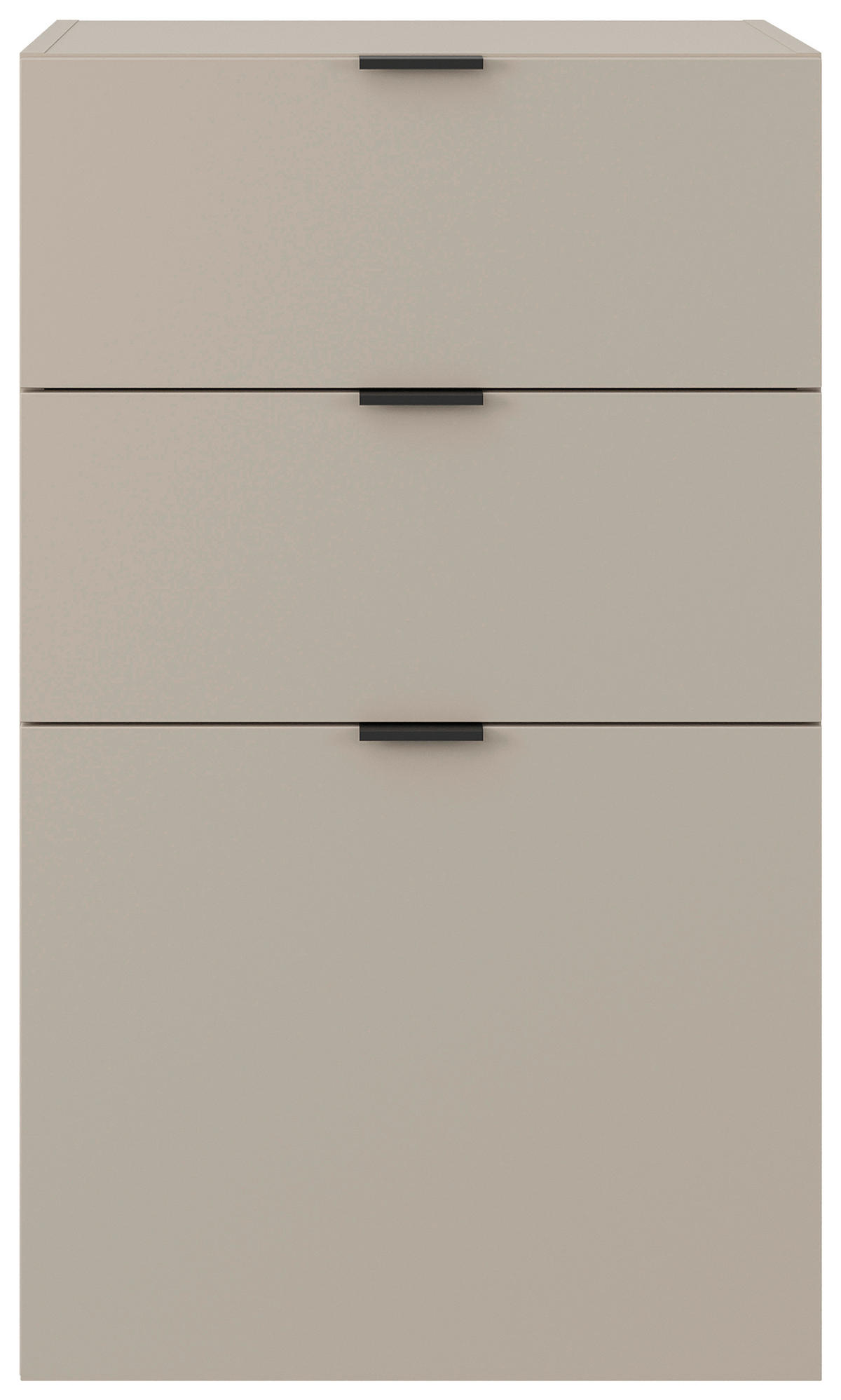KOMMODE , 52,4/87,4/40,1 cm, 3 Schublade(n)  - Taupe/Schwarz, MODERN, Holzwerkstoff/Kunststoff (52,4/87,4/40,1cm) - Carryhome