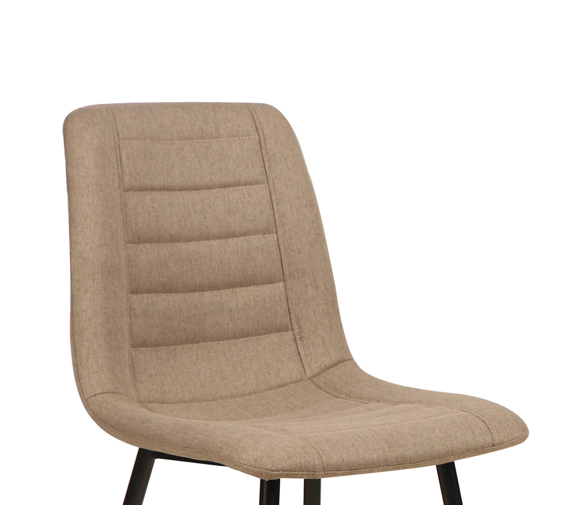 STOL järn linneimitation  - brun/svart, Design, metall/trä (45/86/55cm)