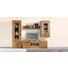 WOHNWAND Balkeneiche furniert, massiv Eichefarben - Eichefarben, KONVENTIONELL, Glas/Holz (293/200/47cm) - Cantus