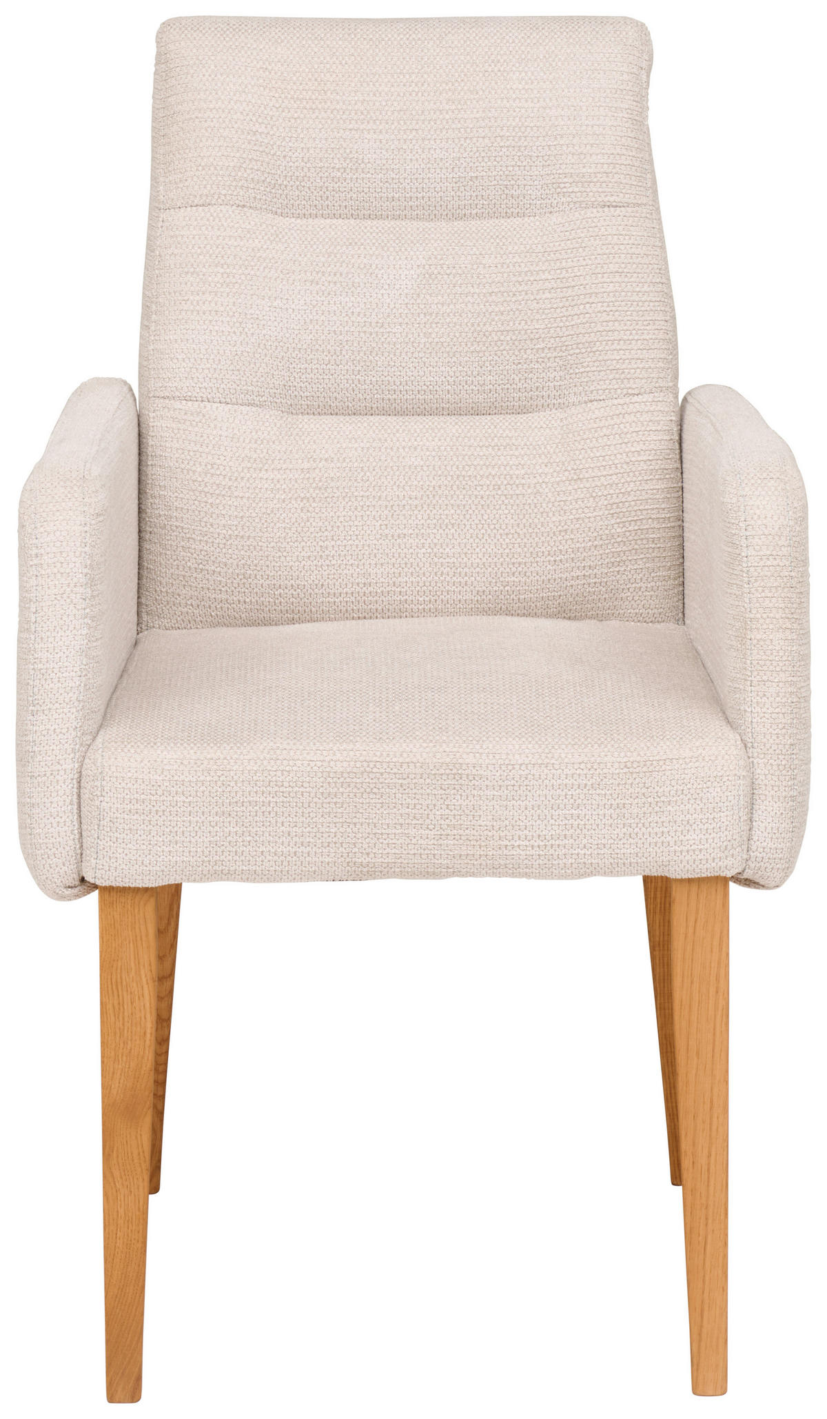 ARMLEHNSTUHL in Holz, Textil Eichefarben, Beige  - Eichefarben/Beige, KONVENTIONELL, Holz/Textil (54/91/63cm) - Carryhome
