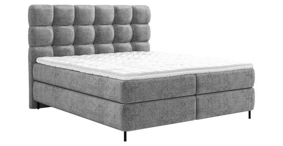 BOXSPRINGBETT 180/200 cm in Anthrazit - Anthrazit/Schwarz, Trend, Textil/Metall (180/200cm) - Esposa