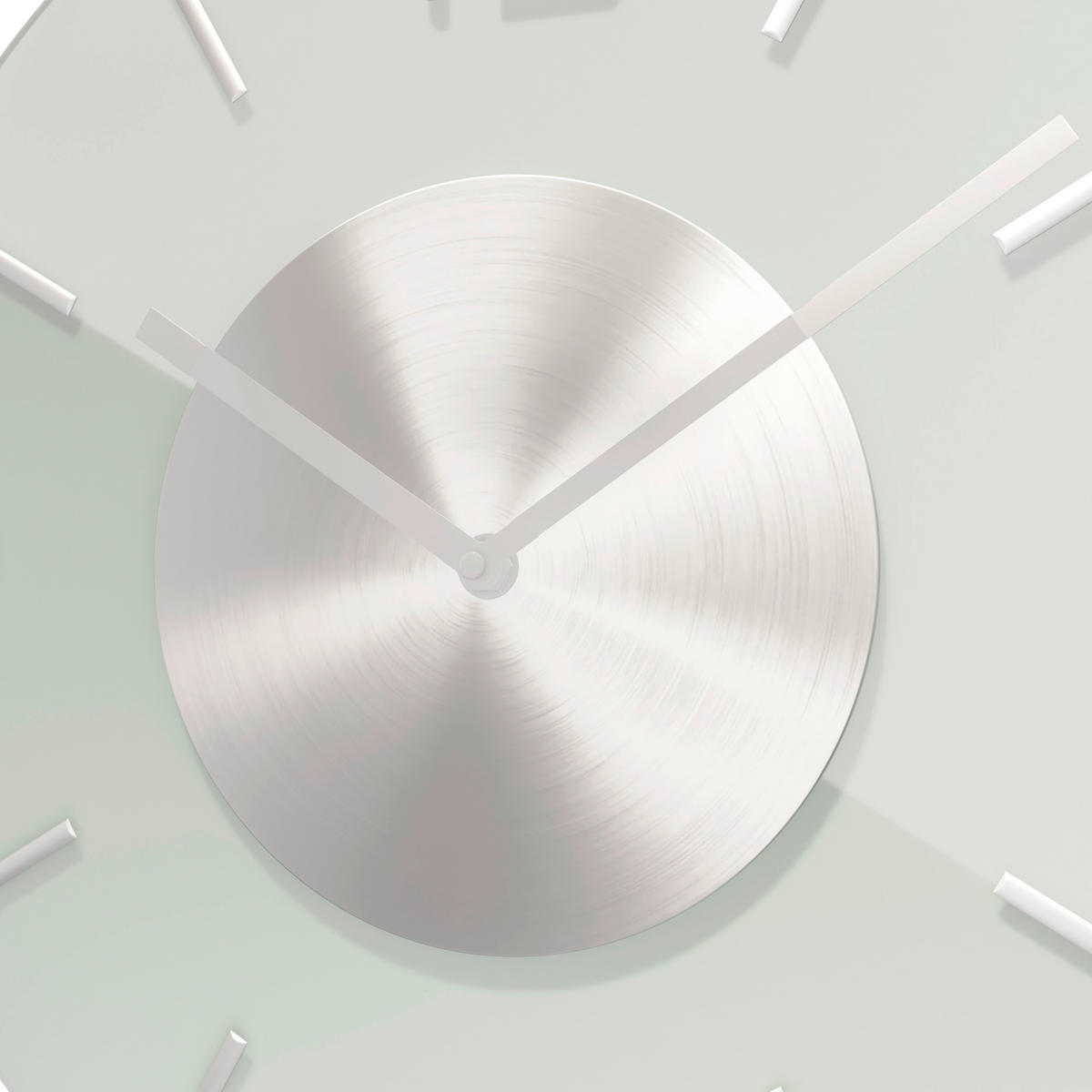 WANDUHR  Silberfarben, Weiß 32 cm  - Silberfarben/Weiß, Basics, Glas (32cm)