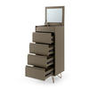 KOMMODE  in 45/110/40 cm  - Messingfarben/Grau, Design, Glas/Holzwerkstoff (45/110/40cm) - Livetastic