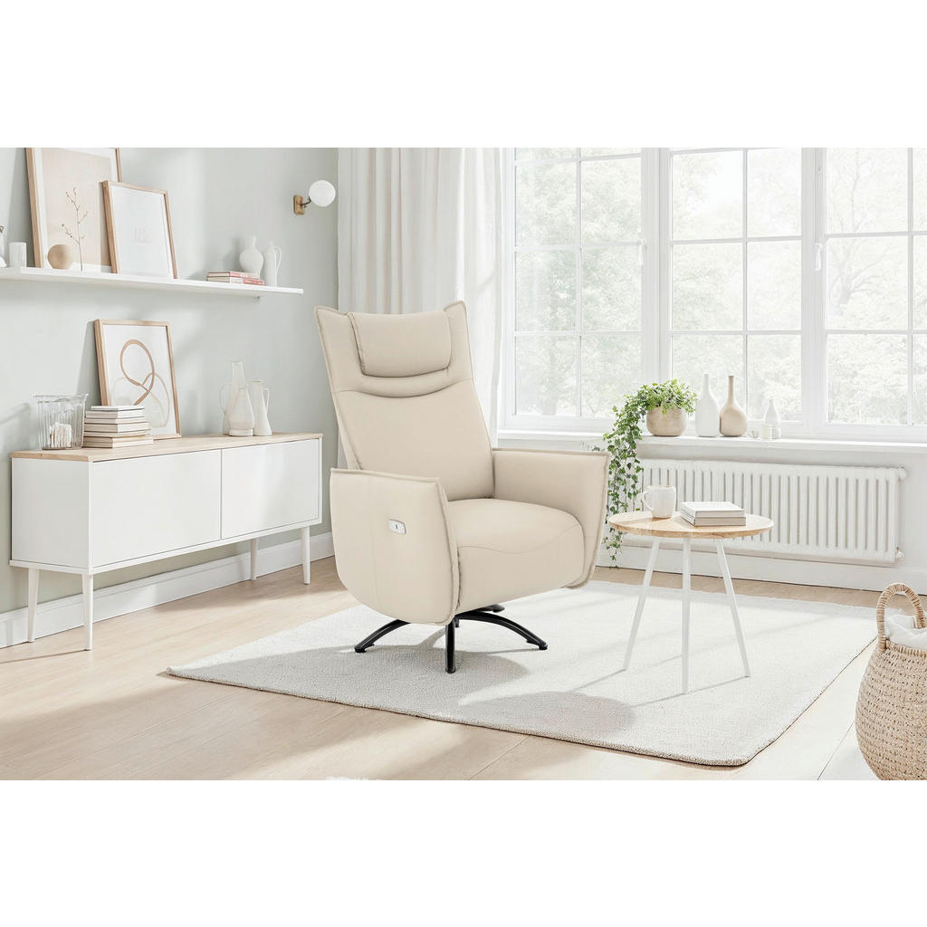 Thumbnail - Mid.you Fernsehsessel, Creme, Textil, 74x80-156x116-83 cm, Relaxfunktion, Wohnzimmer, Sessel, Fernsehsessel