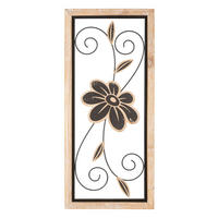 WANDDEKO Metall, Holzwerkstoff  - Schwarz/Naturfarben, Basics, Holzwerkstoff/Metall (26/60/2,5cm)