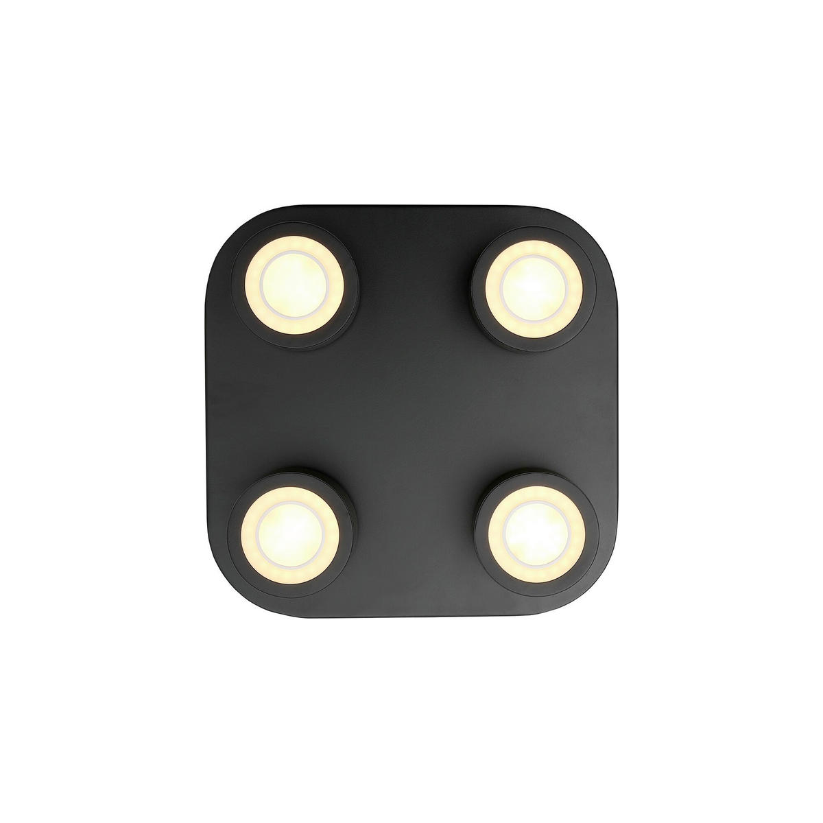 DECKENLEUCHTE Clyde 7.5/28/28 cm  - Schwarz, Design, Metall (7.5/28/28cm) - Nordlux