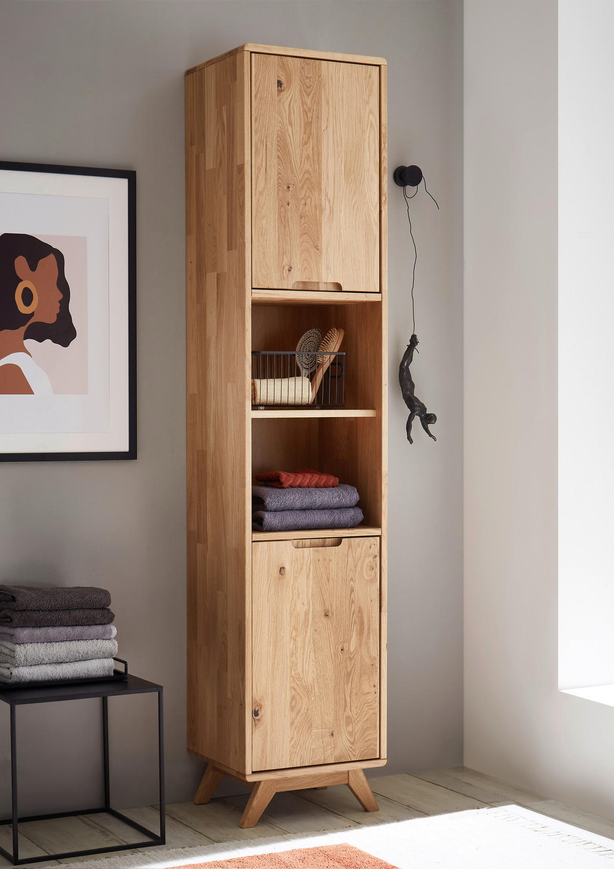 HOCHSCHRANK 40/190/35 cm  - Wildeiche, Basics, Holz (40/190/35cm) - Linea Natura