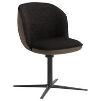 ARMLEHNSTUHL  in Webstoff, Mikrofaser  - Anthrazit/Cappuccino, Design, Textil/Metall (56/85/65cm) - Schöner Wohnen