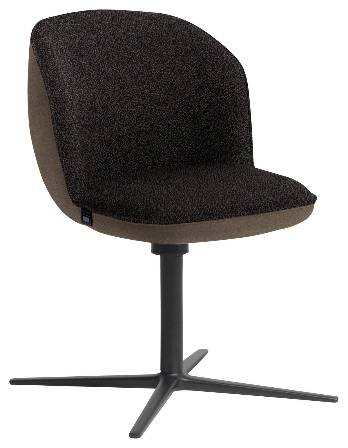 ARMLEHNSTUHL  in Webstoff, Mikrofaser  - Anthrazit/Cappuccino, Design, Textil/Metall (56/85/65cm) - Schöner Wohnen