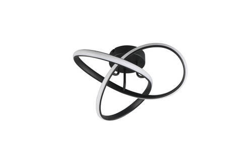 STROPNÍ LED SVÍTIDLO, 40/15 cm  - černá, Basics, kov (40/15cm)