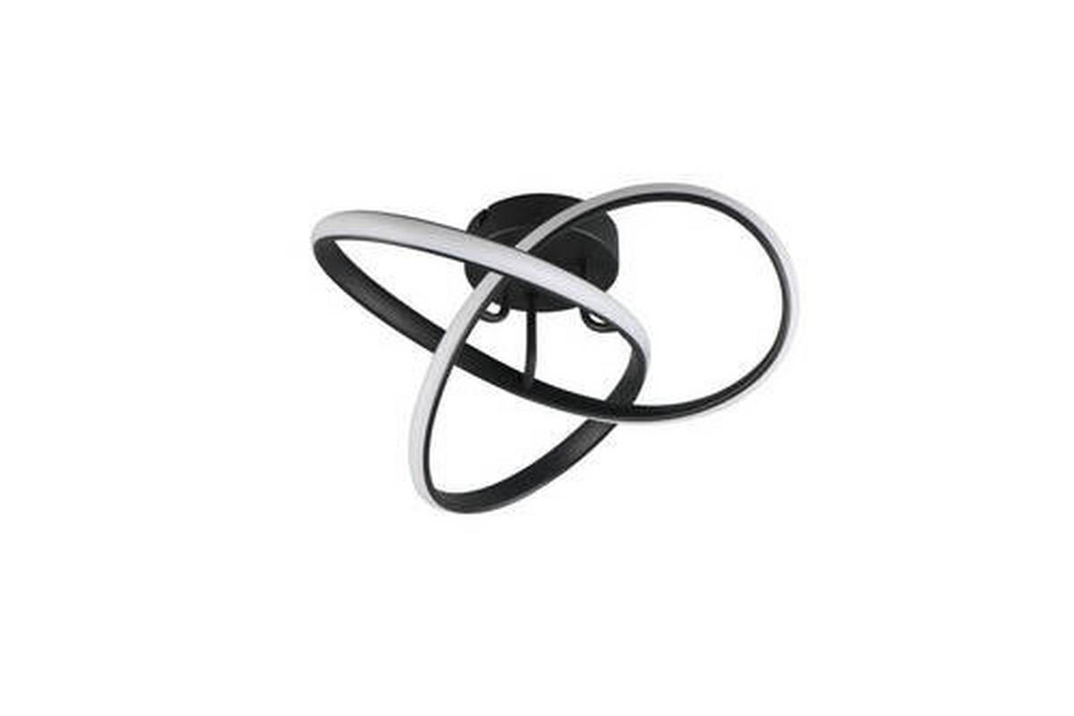 STROPNÍ LED SVÍTIDLO, 40/15 cm  - černá, Basics, kov (40/15cm)