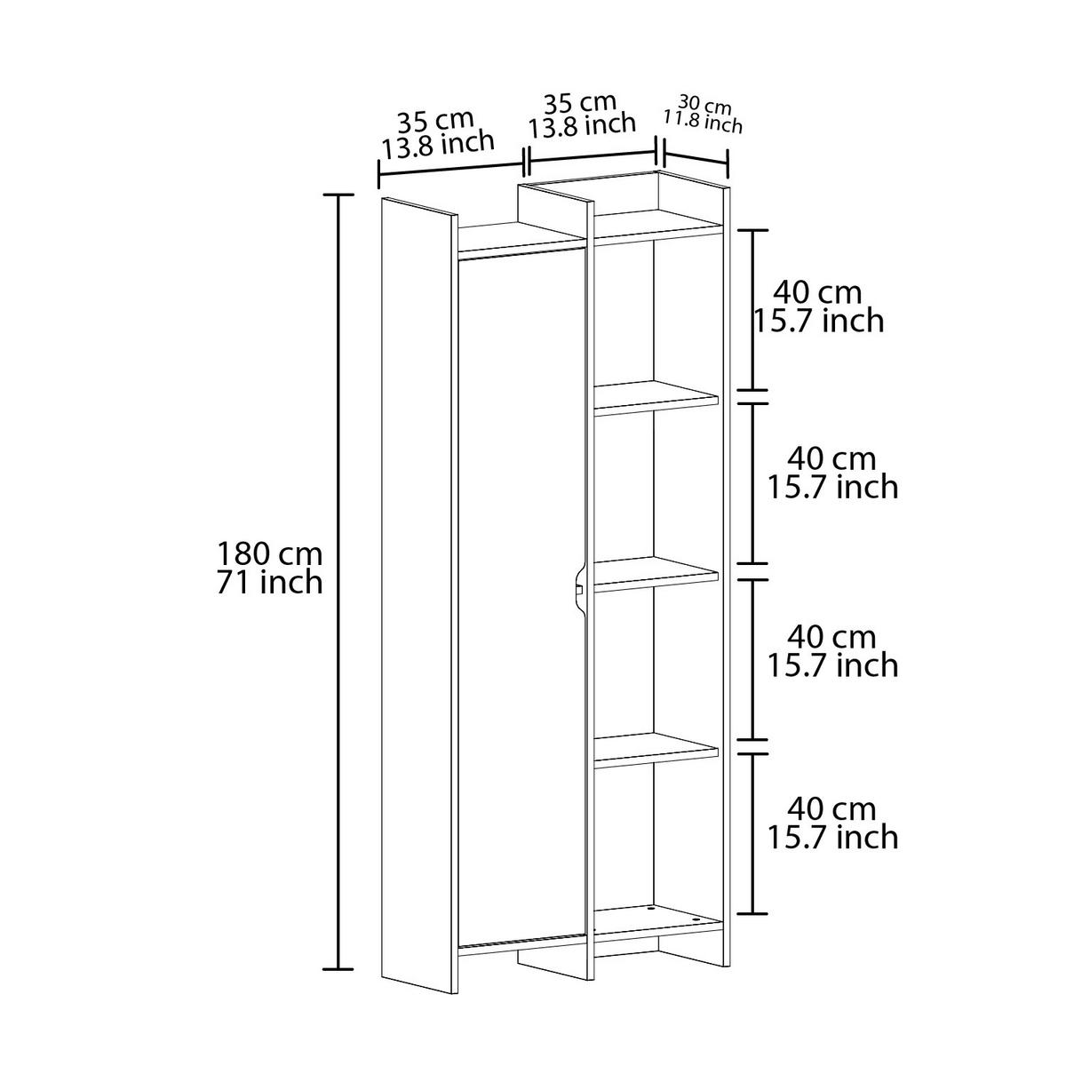 HYLLA i 70/180/30 cm grå  - grå, Design, trämaterial (70/180/30cm) - Livetastic