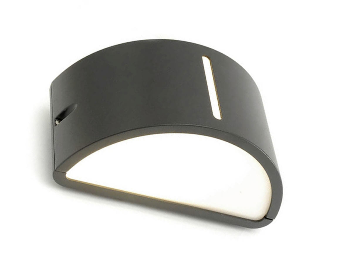 AUßENWANDLEUCHTE BONN   - Anthrazit/Weiß, Design, Kunststoff/Metall (13,5/25/12cm)