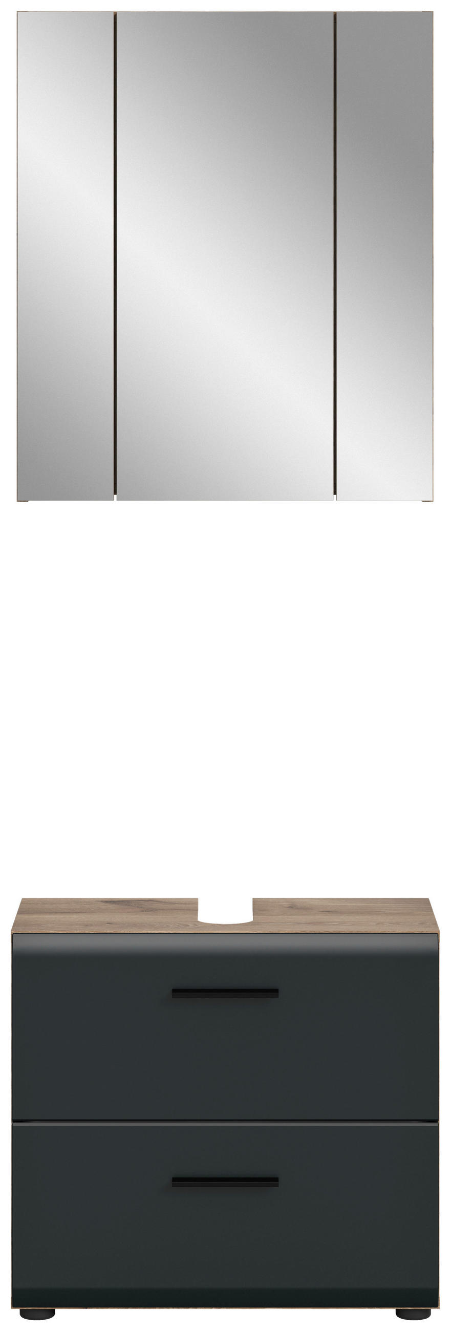 BADRUM 60 cm  - mörk ek/svart, Basics, trämaterial/plast (60cm) - MID.YOU