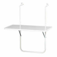 BALKONHÄNGETISCH Metall, Holzwerkstoff Weiß  - Weiß, Basics, Holzwerkstoff/Metall (40/60/20cm) - Gardenson