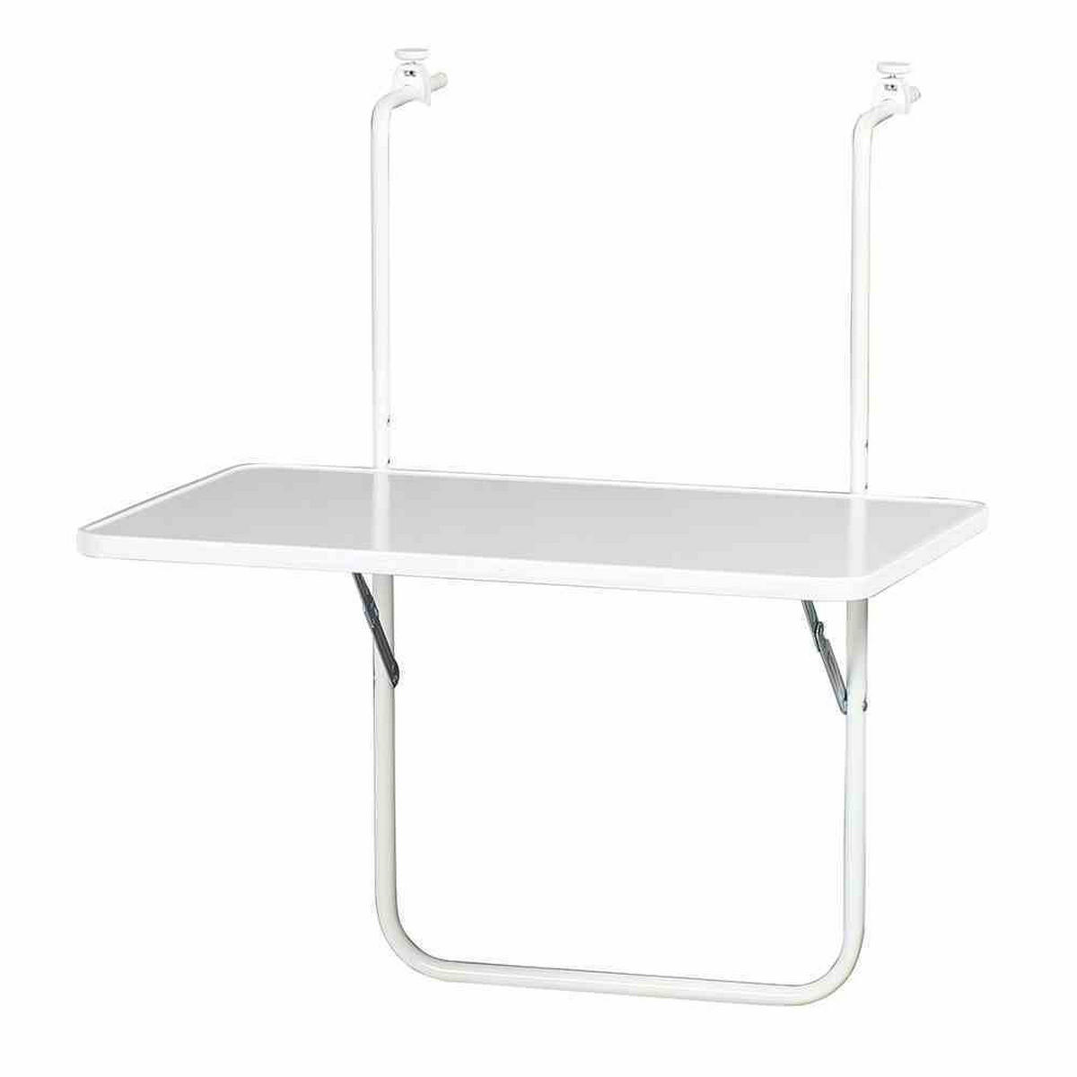 BALKONHÄNGETISCH Metall, Holzwerkstoff Weiß  - Weiß, Basics, Holzwerkstoff/Metall (40/60/20cm) - Gardenson