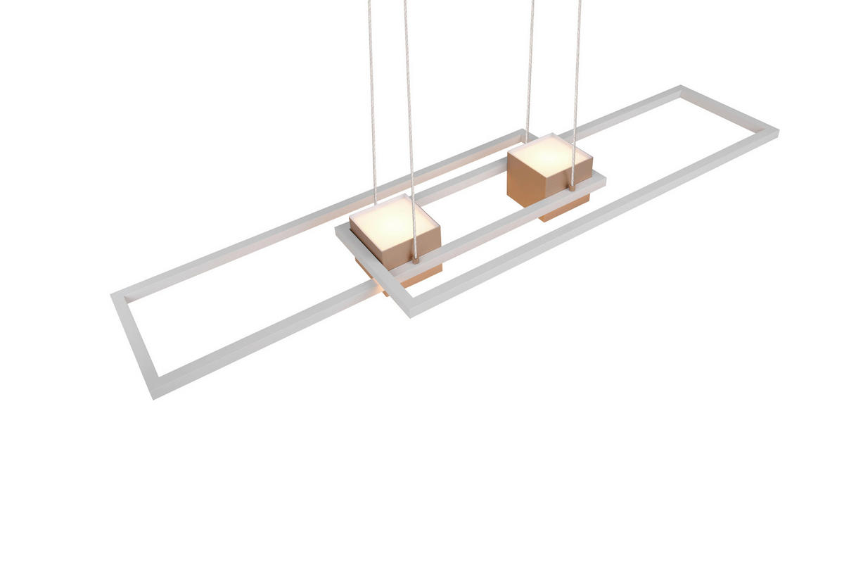 LED-PENDELLEUCHTE 100/28/150 cm    - Grau/Cappuccino, Design, Metall (100/28/150cm) - Trio Leuchten